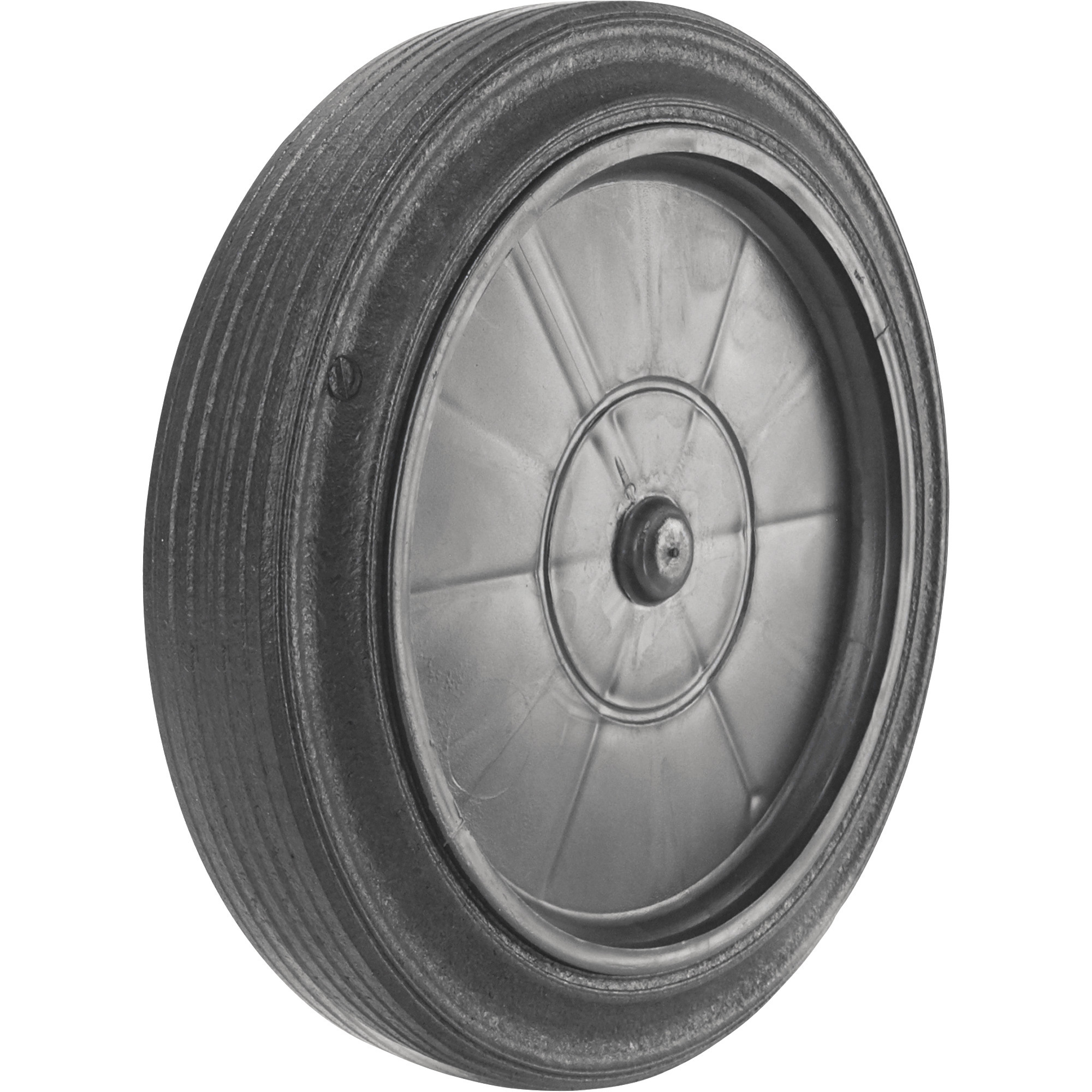 Martin Wheel 10in. x 2in. Snap-Lock Trash Container Wheel, 5/8in. Bore, Fits 5/8in. Axle, Hub Offset 2in.-3in.L Hub, Model# 688.236.1611S